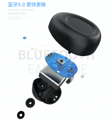 Portable True Wireless Handfree TWS 5.0 Earbuds Bluetooth Headphones Earphone with Mic Charging Case for Smart Phone